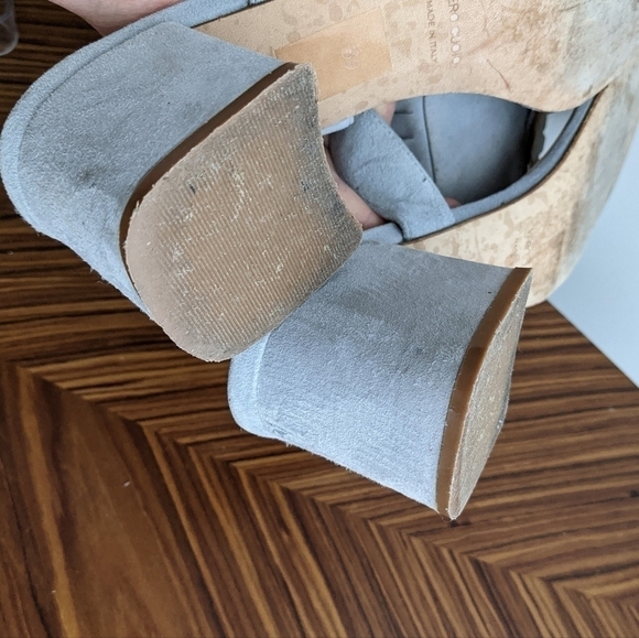 Alberto Zago suede Open Toe Casual tassel Slide grey size 39 9US s2 - Picture 2 of 12